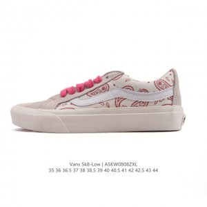 万斯 Vans Sk8-Low 经典款 小红书爆款低帮休闲帆布拼接硫化板鞋 工艺：硫化1:1 重量1:1、真标、原钢印、材质标、鞋型标、合格证 尺码：35 36