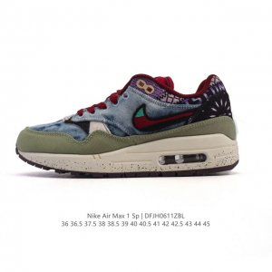 公司级 耐克 Concepts X Nike Air Max 1 Sp Mellow 复古 腰果花 低帮 气垫 休闲跑步鞋 男女子同款运动鞋，气垫百搭跑步鞋。融