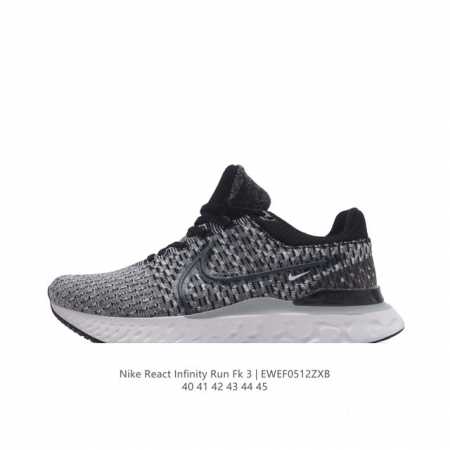 耐克 Nike React Infinity Run Fk 3 Prm 公路跑步鞋。助你在疾速跑后快速恢复，明天继续挑战耐力跑，你的征程它都能稳稳守护。 加宽前 - 点击图像关闭