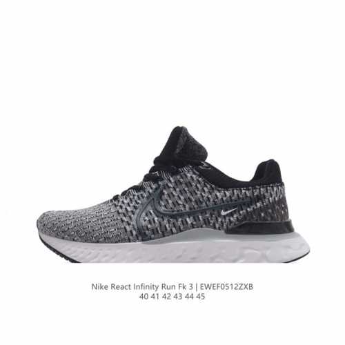 耐克 Nike React Infinity Run Fk 3 Prm 公路跑步鞋。助你在疾速跑后快速恢复，明天继续挑战耐力跑，你的征程它都能稳稳守护。 加宽前