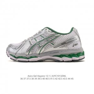 公司级 亚瑟士 Kith X Asics Gel-Kayano 12.1 “Light Sage”运动舒适防滑透气 低帮跑步鞋 厚底增高老爹鞋 该款Asics