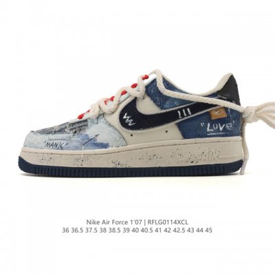 公司级 Af1耐克 Nike Air Force 1 ‘07 Low 空军一号 厚底增高百搭运动板鞋 解构绑带 双鞋带 原楦头原纸板 打造纯正空军版型，专注外贸