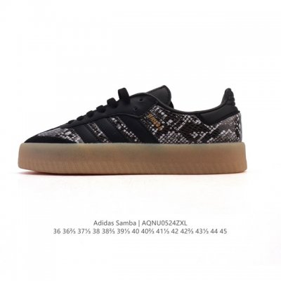 adidas 阿迪达斯 男女款运动鞋 三叶草Samba Velentine 休闲鞋 德训鞋 2025年新款 蛇纹皮革鞋面 复古板鞋经典运动鞋 一款阿迪达斯的Sa