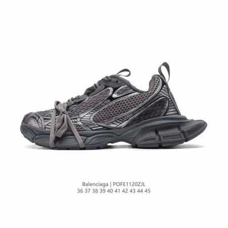 公司级 巴黎世家 六层组合底balenciaga 3Xl Sneakers 巴黎世家 十代网布系带低帮走秀复古老爹运动鞋 透气网面材料和聚氨酯 磨损效果 鞋头边 - 点击图像关闭