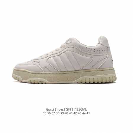 公司级 Gucci 古驰新款 百搭休闲运动板鞋。明星同款 小红书爆款 小白鞋 厚底增高男女士运动鞋 真标 2024Ss新色，经典高奢品牌gucci古驰 复古松糕 - 点击图像关闭