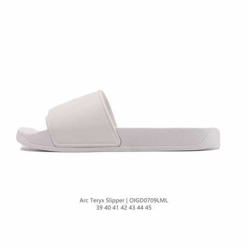 新品公司级 始祖鸟 Arcteryx Slipper系列 运动休闲 沙滩凉拖鞋 始祖鸟橡胶软底拖鞋 防滑一字拖鞋 一脚蹬男款 白色，舒适鞋底设计，重要的是不臭脚