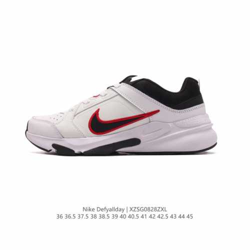 真标 Nike耐克官方defyallday男女子训练鞋透气缓震部分皮面健身 男女同款训练鞋。皮革鞋面搭配橡膠抓地機能鞋底，打造耐久設計，經得住嚴峻訓練的重重考驗