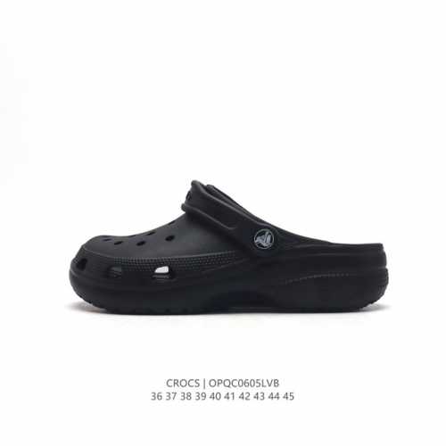 Crocs 沙滩洞洞鞋 男女休闲厚底增高凉拖鞋 卡骆驰杨幂同款 厚底增高凸显大长腿沙滩鞋 选择尺码时 建议选大一码 脚感更舒适 这款没有鞋盒 类型：男女鞋 尺码