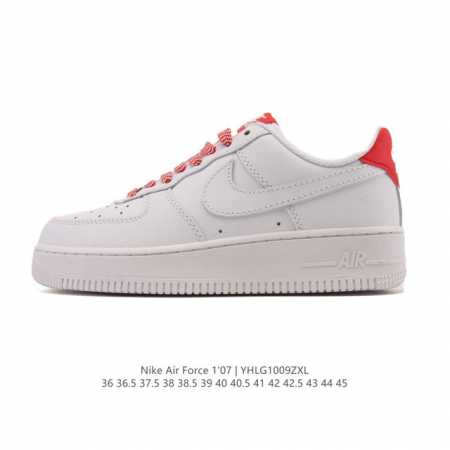 耐克 Nike Air Force 1 '07 Low 空军一号含气垫 低帮百搭厚底增高休闲运动板鞋。柔软、弹性十足的缓震性能和出色的中底设计，横跨复古与现代的 - 点击图像关闭