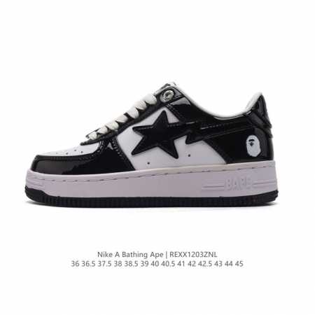 公司级 A Bathing Ape 安逸猿 男女同款运动鞋复古板鞋 升级原楦原纸版数据开发，采用超软皮革鞋面材质，内置全掌air Sole气垫定制联乘，日本里原 - 点击图像关闭