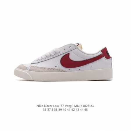耐克 Nike Blazer Low '77 VNTG 男女子运动板鞋 重现低调风格和经典篮球外观，依托经典简约魅力和舒适性能，备受街头时尚赞誉。华美翻毛皮细节 - 点击图像关闭
