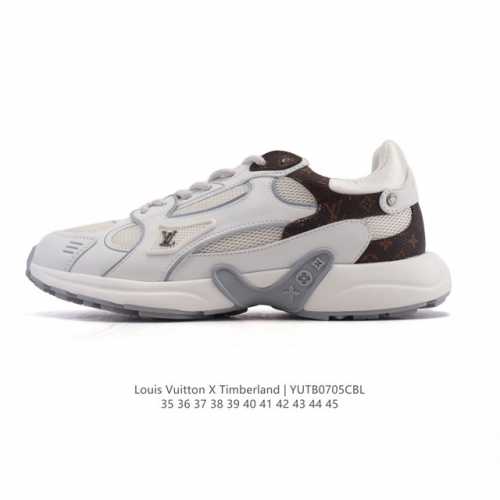 公司级 Timberland添柏岚 天伯伦 Louis Vuitton路易威登联名 运动跑步鞋 户外休闲潮流系列 厚底增高老爹鞋，搭配防臭防腐鞋垫，给您完美的穿