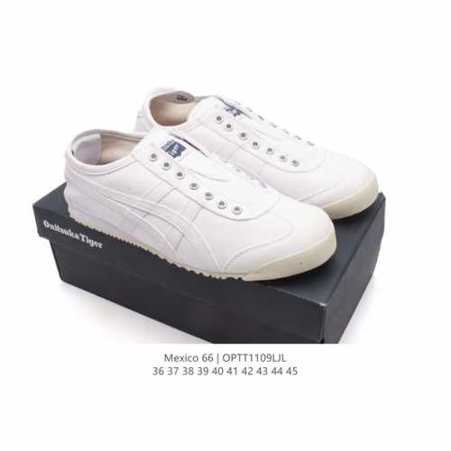 真标 Asics 亚瑟士 男女鞋真标半码制 配足弓鞋垫 日产经典老牌-鬼塚虎 Onitsuka Tiger Mexico 66经典墨西哥系列复古经典百搭板鞋休闲