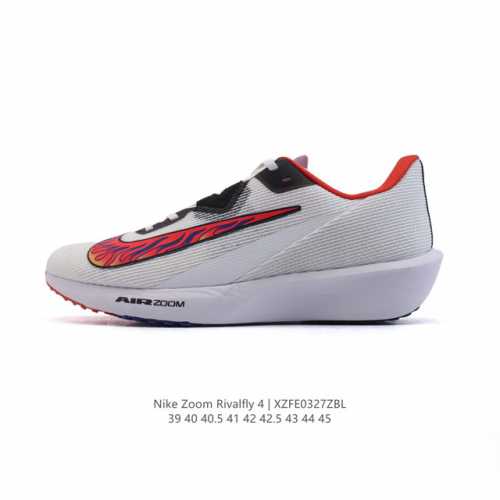 200 【公司级】耐克(Nike) Rival Fly 4 男子公路跑步鞋 低帮减震2025新款 厚底增高运动老爹鞋。前足 Air Zoom 缓震配置，缔造出众