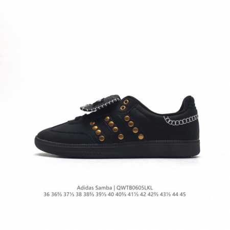 阿迪达斯 Adidas Samba新款 德训鞋 时尚休闲运动板鞋- Wales Bonner 的 Adidas Samba “Studded”亮相，Adidas - 点击图像关闭