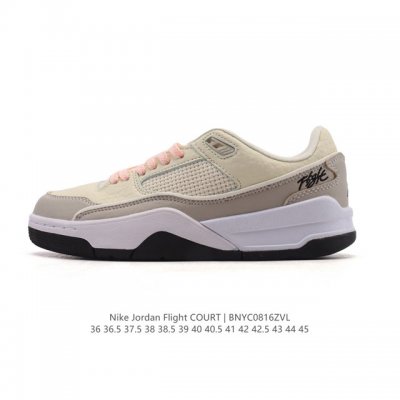 耐克 Nike 乔丹 Jordan Flight Court 时尚休闲 防滑耐磨 低帮运动鞋 复古篮球鞋 男女同款 Jordan 新鞋型 又来了！新配色曝光！滑