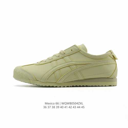 asics 亚瑟士 女鞋真标半码制 配足弓鞋垫 日产经典老牌-鬼塚虎 Onitsuka Tiger Mexico 66经典墨西哥系列复古经典百搭板鞋休闲运动鞋慢
