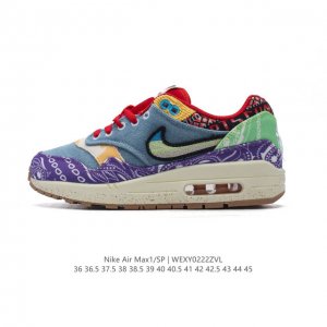 公司级 耐克 Concepts X Nike Air Max 1 Sp Mellow 复古 腰果花 低帮 气垫 休闲跑步鞋 男女子同款运动鞋，气垫百搭跑步鞋。融