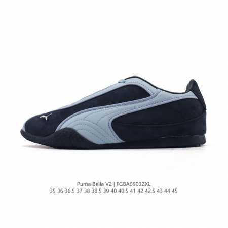 新品 puma彪马 Bella V2 Leather 中国限定时尚百搭 舒适 德训 薄底鞋 耐磨 低帮 生活休闲鞋 新款情侣复古运动鞋女子德训鞋休闲鞋不对称流动 - 点击图像关闭