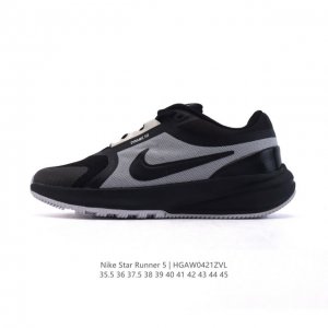 新品 耐克 Nike Star Runner 5 轻便减震 运动鞋 厚底增高跑步鞋，专为运动打造，足底缓震设计，橡胶鞋底，这款耐克跑步鞋采用优质材料，轻便设计让