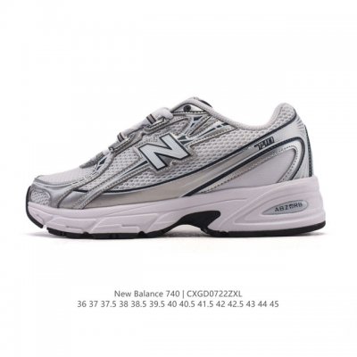 New Balance Mr740 Nb新百伦系列复古老爹风休闲运动慢跑鞋。采用轻质牛剖革拼接透气网眼衬垫织物鞋面材质 T-Beam大底提供足步弓支撑 保持步态