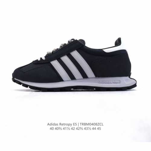 阿迪达斯 新款 三叶草 厚底 Adidas Retropy E5 新款 爆米花 低帮经典运动鞋潮厚底增高男士慢跑鞋。以70年代经典跑步鞋为灵感，新鲜演绎复古造型