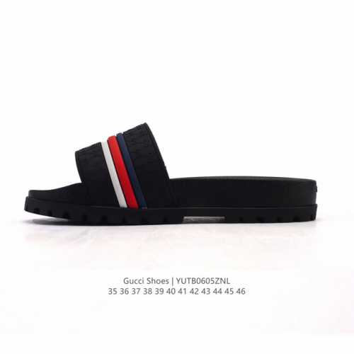 公司级 Gucci 古奇 官网主推款休闲运动拖鞋 沙滩鞋 家居鞋 3D印花字一拖鞋 历年经爆典款 一脚蹬凉拖鞋。正品原版开模 高端复刻 Gucci 24Ss 夏