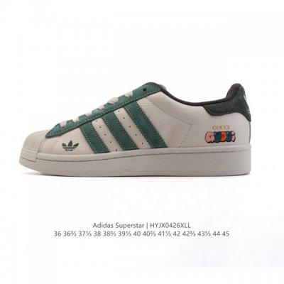 公司级 阿迪达斯 Adidas Superstar 2025年新款鞋子 蛇年新款 经典贝壳头系列 新款休闲板鞋潮流男女士运动鞋 鞋面柔软皮革材质 标志性的贝壳鞋