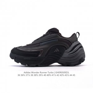 新品 阿迪达斯新款 Adidas Fos系列Wonder Runner Turbo厚底运动鞋阿迪达斯轻运动鞋舒适防滑耐磨 低帮缓震跑步鞋 厚底增高男女同款老爹鞋