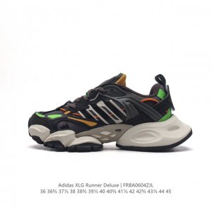 阿迪达斯adidas Xlg Runner Deluxe 跑步者豪华版系列低帮厚底增高老爹风复古缓震休闲运动慢跑鞋。男女鞋半码制#原楦原纸版开发版型#采用硬质牛