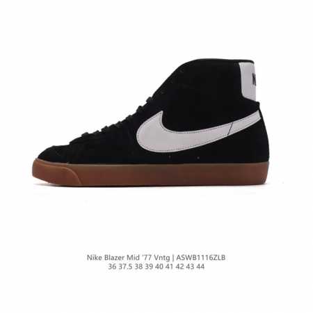 耐克 Nike Blazer Mid '77 Vntg 高帮男女子运动板鞋 重现低调风格和经典篮球外观，依托经典简约魅力和舒适性能，备受街头时尚赞誉。华美翻毛皮 - 点击图像关闭