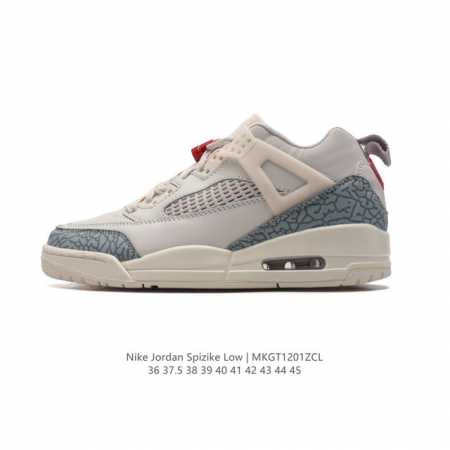 真标 耐克 Nike Jordan Spizike Low 经典爆裂纹复古运动篮球鞋！全新低帮造型吸睛！整双鞋在融合了 Air Jordan 经典鞋款中的标志性 - 点击图像关闭