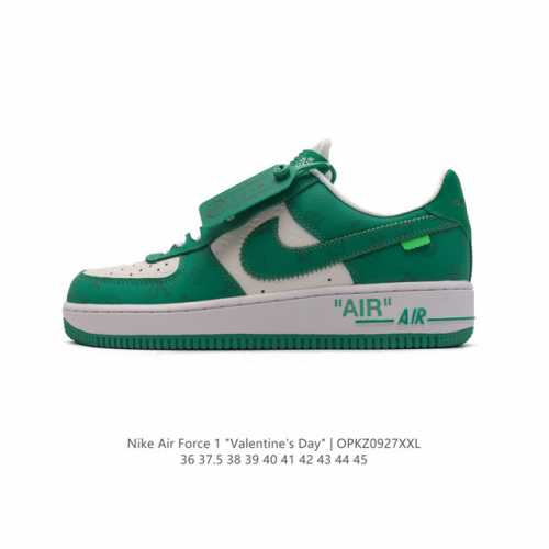 公司级 附赠送logo清洁刷 Af1耐克 Nike Air Force 1 ‘07 Low 空军一号 路易威登联名 厚底增高百搭休闲运动板鞋 原楦头原纸板 打造