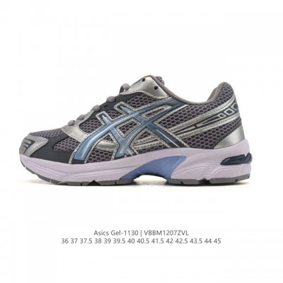 Asics 亚瑟士 新款情侣健步减震复古鞋Gel-1130 男女时尚透气运动潮流耐磨休闲鞋 。选用网眼与皮革相接，复古而富有层次感。网布搭配金属感线条，虎爪 L