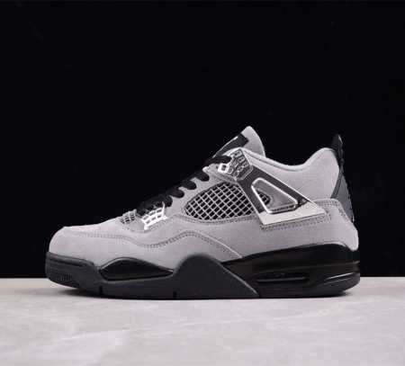Air Jordan 4 Retro Hot Lava 电渡银 麂皮 老鼠灰 Aj4乔4 酷灰 灰老鼠 货号 Aq9129-005 正确鞋型 进口头层皮料 高清 - 点击图像关闭