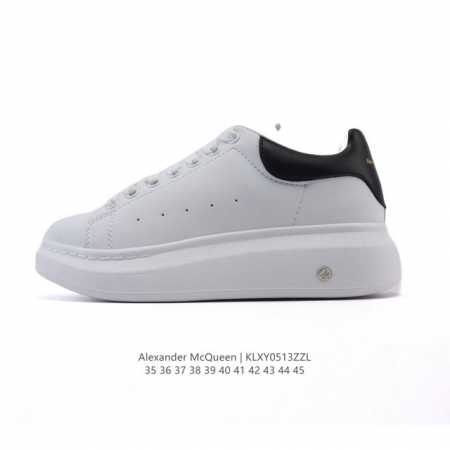 alexandermcqueen 亚历山大 麦昆Mcq 运动小白鞋 厚底增高闪尾光滑牛皮平底鞋休闲鞋 时尚男女板鞋潮运动鞋 ，火爆到大街小巷无人不知，无人不晓的 - 点击图像关闭
