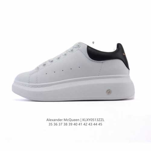 alexandermcqueen 亚历山大 麦昆Mcq 运动小白鞋 厚底增高闪尾光滑牛皮平底鞋休闲鞋 时尚男女板鞋潮运动鞋 ，火爆到大街小巷无人不知，无人不晓的