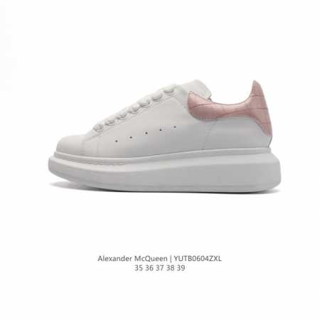 Alexandermcqueen 亚历山大 麦昆mcq 运动小白鞋厚底增高闪尾光滑牛皮平底鞋休闲鞋 时尚女板鞋潮运动鞋 ，火爆到大街小巷无人不知，无人不晓的境界 - 点击图像关闭