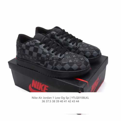 真标 耐克 Nike Air Jordan 1 Low Og Sp Military Blue Aj1乔1倒勾低帮篮球鞋 路易威登联名 Aj1 乔丹1代 Aj1