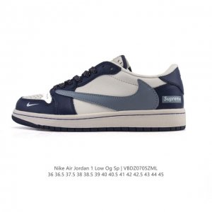 公司级 真标 耐克 Nike Air Jordan 1 Low Og Sp Military Blue Aj1乔1倒勾 2025年新款 蛇年新款 低帮篮球鞋 A