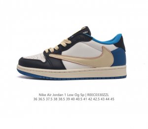 真标 耐克 Nike Air Jordan 1 Low Og Sp Military Blue Aj1乔1 倒勾 低帮篮球鞋 Aj1 乔丹1代 Aj1 乔1 反