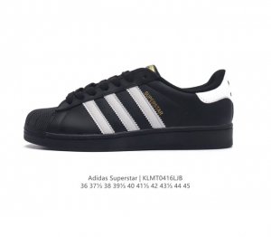 阿迪达斯 Adidas Superstar 三叶草经典贝壳头系列 新款休闲板鞋潮流男女士运动鞋 ，鞋面柔软皮革材质 标志性的贝壳鞋头，锯齿三条纹，简约的线条。就