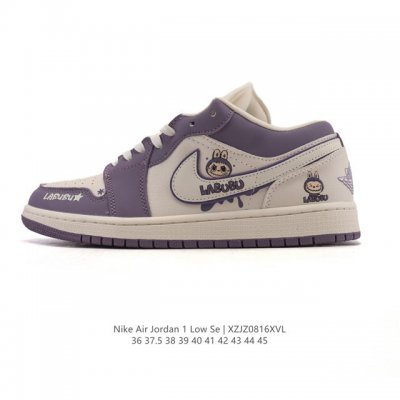 耐克 乔丹Air Jordan 1 Low Aj1 乔1 乔丹1代Aj1 Labubu 低帮复古文化休闲运动篮球鞋。从1985 年面世的元年款汲取设计灵感，采用