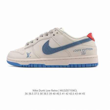 公司级 耐克Nike Dunk Low 板鞋 Sb系列经典百搭休闲运动板鞋 路易威登联名，加厚鞋舌的填充，使舒适性大大提升，同时也更方便穿脱中底部分则加入了脚感 - 点击图像关闭