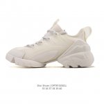 Dior迪奥 男女同款老爹跑步鞋 D-Connect 氯丁橡胶运动鞋 厚底增高老爹鞋 外贸平台专供。官方19Ss走秀款 采用透明橡胶镶片设计 高弹力透气针织面，