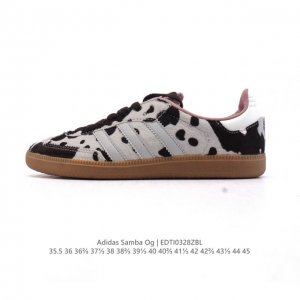 公司级 阿迪达斯 德训鞋 Adidas Originals Samba Og Shoes 经典运动鞋小白鞋 奶牛花纹 T头鞋 男女士板鞋 彰显休闲摩登风情的时尚