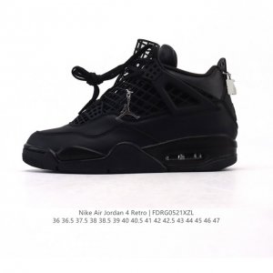 公司级 真标 耐克 Nike Air Jordan 4 Retro Og迈克尔 乔丹Aj4代乔4 中帮复古休闲运动文化篮球鞋 秉承轻量化的速度型篮球鞋设计思想完