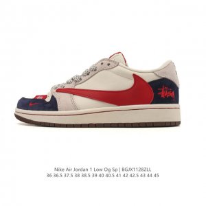 真标 耐克 Nike Air Jordan 1 Low Og Sp Military Blue Aj1乔1倒勾 2025年新款 低帮篮球鞋 Aj1 乔丹1代 A