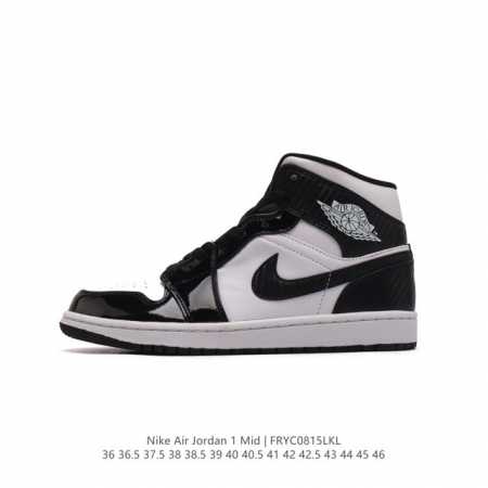 耐克 Nike Air Jordan 1 Mid 男女子篮球鞋时尚轻盈板鞋aj1乔1运动鞋 乔丹一代 高帮复古休闲篮球鞋 。Air Jordan 1 Mid 搭 - 点击图像关闭
