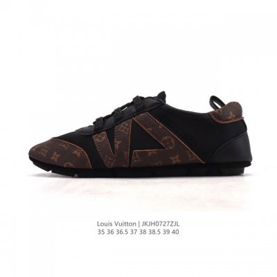 新品公司级 路易威登 Lv Trainer Sneaker 2028年新款芭蕾舞鞋 训练鞋 Chill 感时髦尖子生Lv25复古芭蕾舞德训鞋复古德训运动休闲板鞋